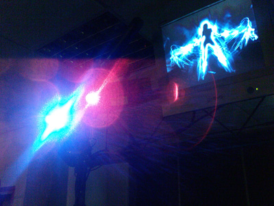 Angled view with small screen